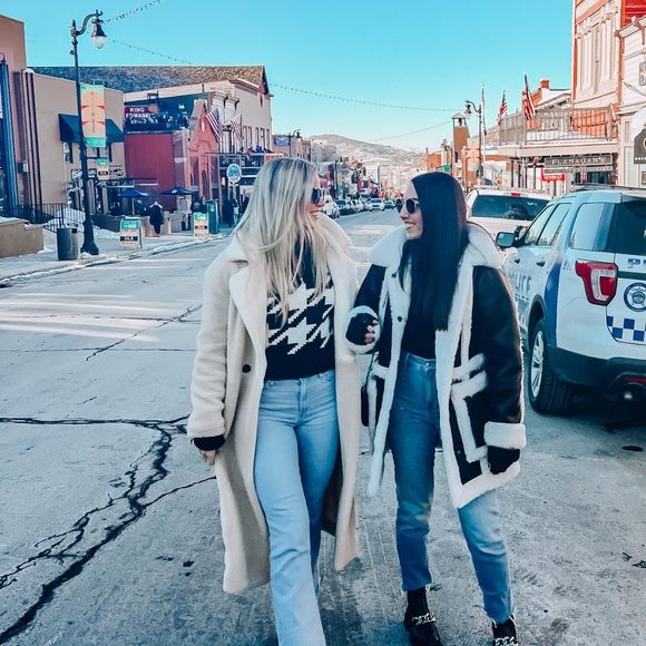 Glamorous Stone Cream Fur Longline Coat - Picture 4 of 4